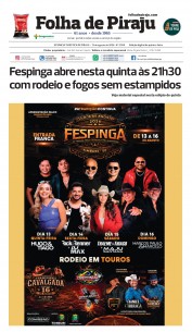 FOLHA DE PIRAJU QUINTA 13 DE AGOSTO 2026