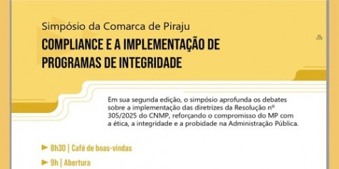 Simpósio do MP nesta quinta discute integridade e prevenção de irregularidades na gestão pública