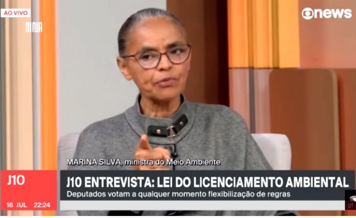 Marina Silva explica projeto que congresso aprovou e choca apresentadoras da Globonews (mídia Ninja)