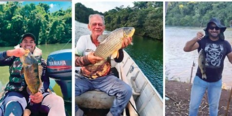 Morador de Santa Cruz comemora pesca de Piauçu na AABB Piraju