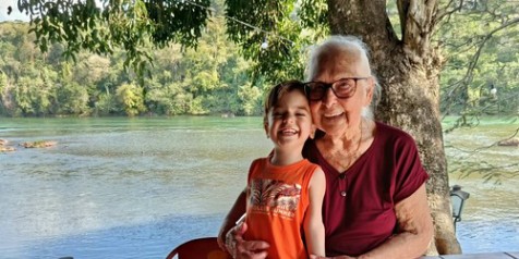 Os 93 anos de dona Ana Messias junto à natureza no Kiosk 10, na AABB Piraju