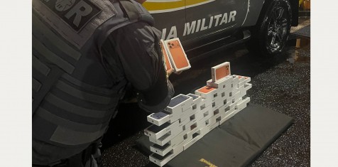 Tático Rodoviário prende 2 por descaminho com dezenas de iPhones em Ourinhos/SP
