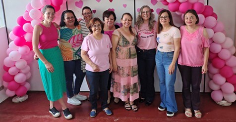 Fundo Social de Piraju realiza ações do Outubro Rosa com alunas dos cursos profissionalizantes