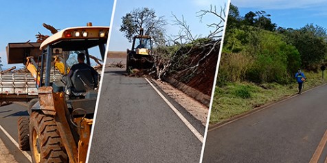 Estrada do Cágado recebe manutenção do Departamento de Obras
