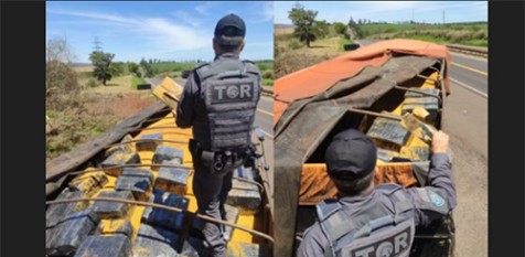 Policia Rodoviária apreende mais de 1 tonelada de maconha em carga de soja na Raposo