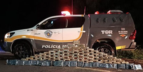 TOR apreende 129 kg de cocaína e 11 de dry na SP 270 em Palmital