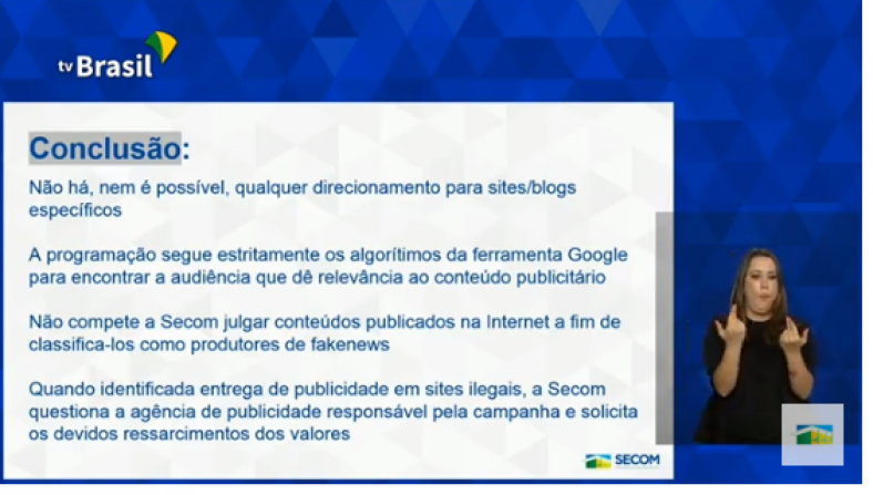Secom diz que anúncios são feitos através do Google após acusação de favorecimento