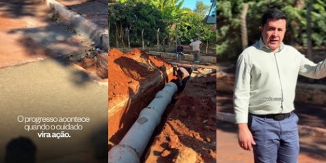 Prefeitura de Timburi faz obra de drenagem  e resolve antigo problema urbano