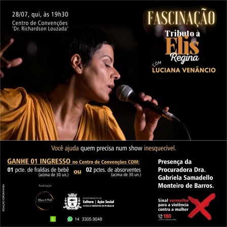 Procuradora Gabriela Samadello Monteiro de Barros estará em Piraju no show de  tributo a Elis