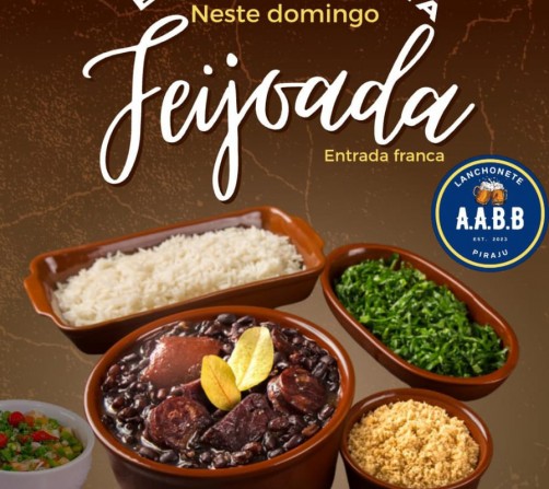 AABB PIRAJU TEM FEIJOADA NESTE DOMINGO 2 DE JUNHO