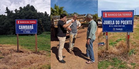 Placas de identificação nos Bancos da Terra valorizam comunidades rurais de Timburi
