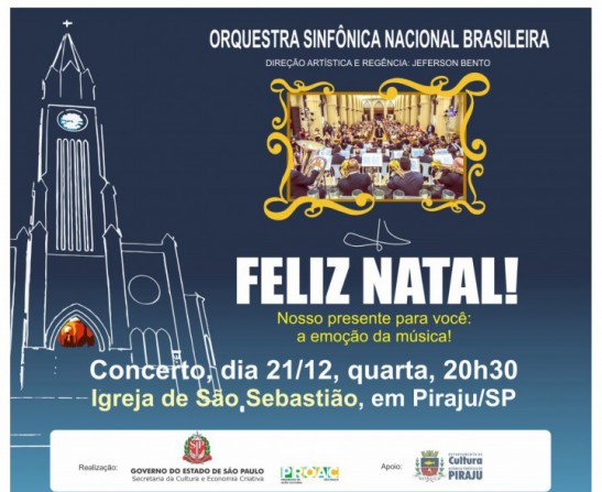 Hoje tem concerto com orquestra Sinfônica na Igreja Matriz de São Sebastião
