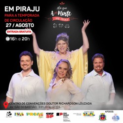 Peça “Até que a morte nos enlace” será apresentada em Piraju nesta quarta-feira
