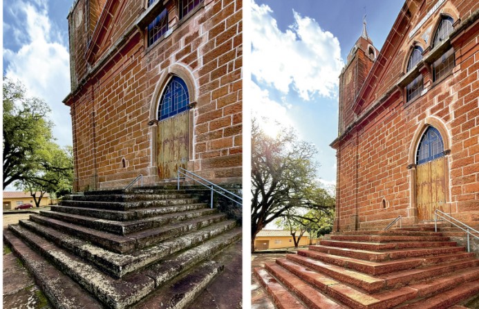 Prefeitura de Timburi inicia revitalização das escadarias na praça da Matriz