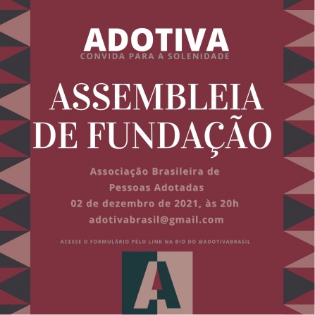 Associação ADOTIVA será a primeira a representar coletivamente adotados do Brasil