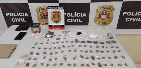 DIG Avaré prende homem em flagrante por tráfico de drogas e apreende maconha, haxixe e cocaina
