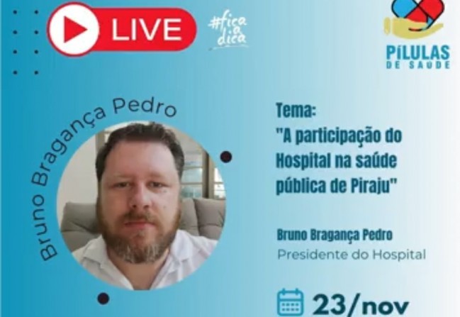 PRESIDENTE DO HOSPITAL FOI ENTREVISTADO EM PILULAS DE SAÚDE DESTA SEMANA (ASSISTA AQUI)