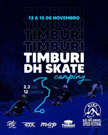 Timburi recebe skatistas de várias localidades para mais uma etapa do Skate Downhill
