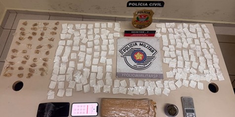 Polícias Civil e Militar apreendem mais de 1 kg de drogas durante operação em Cerqueira César