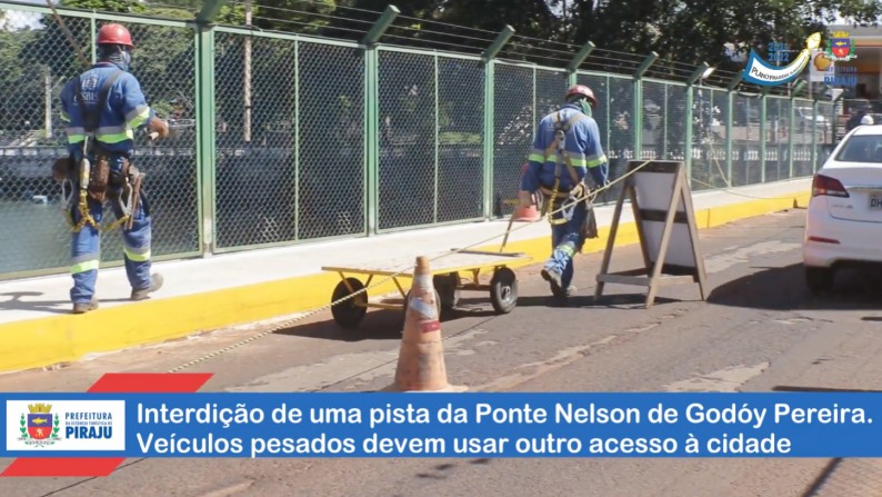 Veículos pesados e ônibus não podem passar na ponte em Piraju durante as obras. Saiba mais.