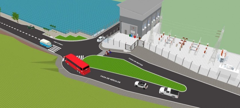 Reurbanização na entrada da ponte dispensará semáforos e obra inicia com a passarela da Enel