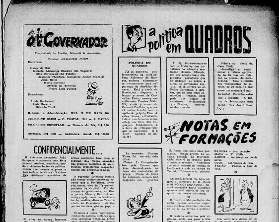 Jornal sarrista pegou Piraju em 57